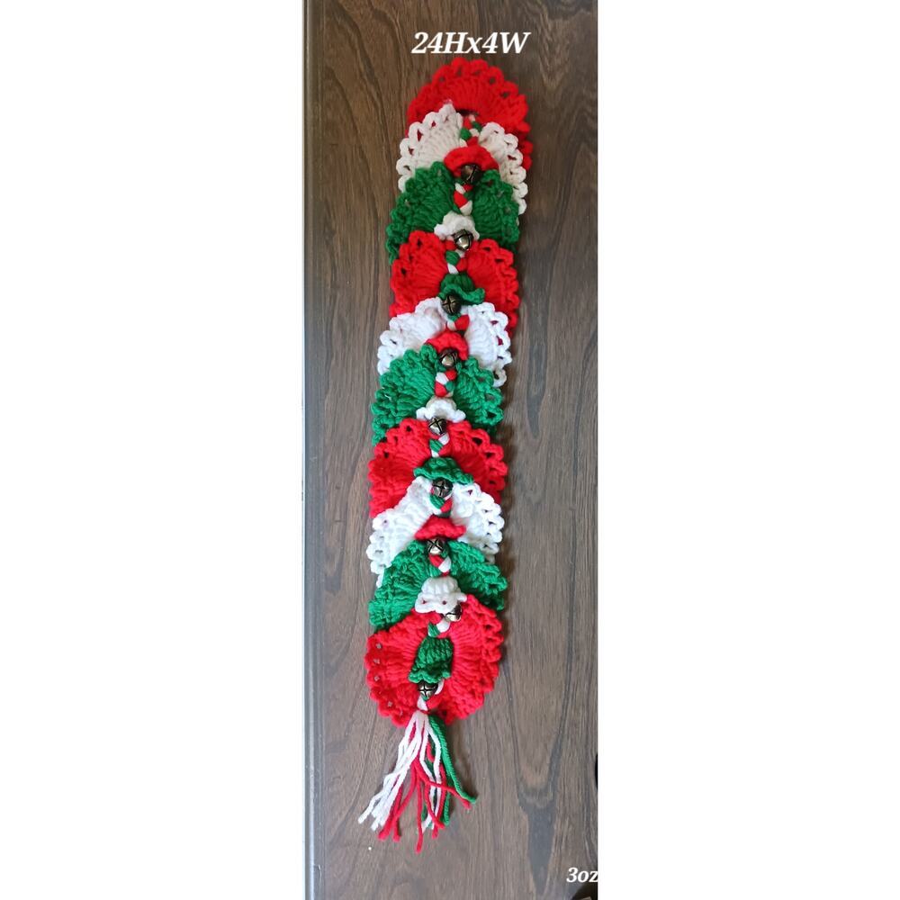 Vintage Crochet Christmas Door Hanger